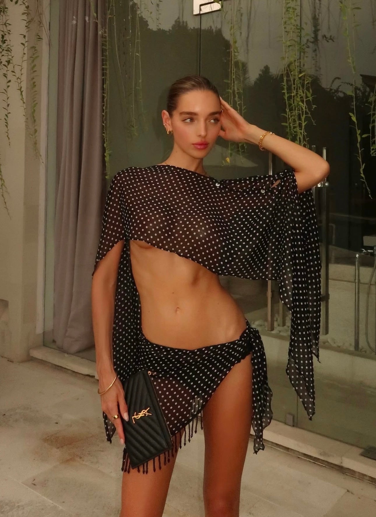 Set Brigitte Black Polka Dot